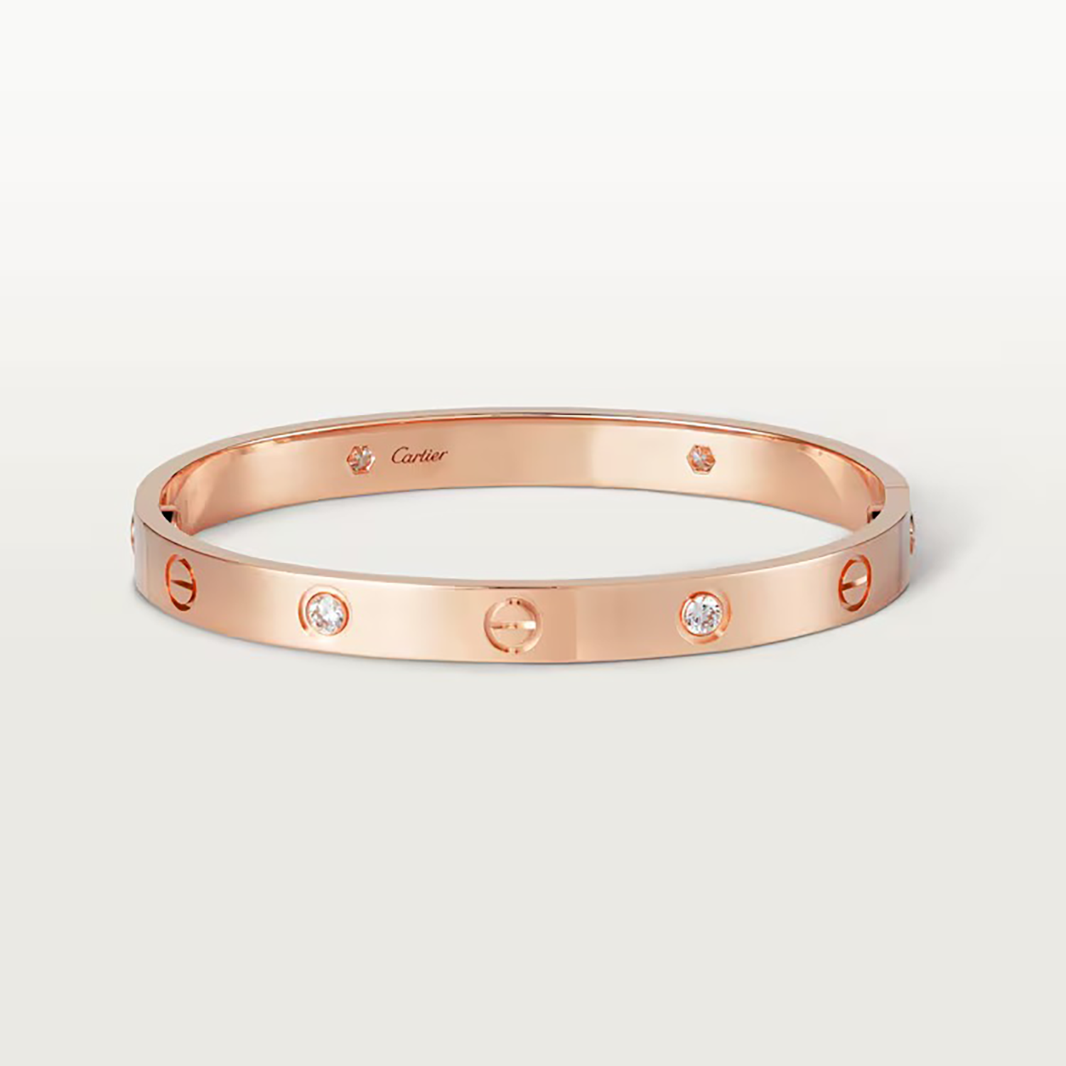 LOVE BRACELET 4 DIAMONDS, ROSE GOLD