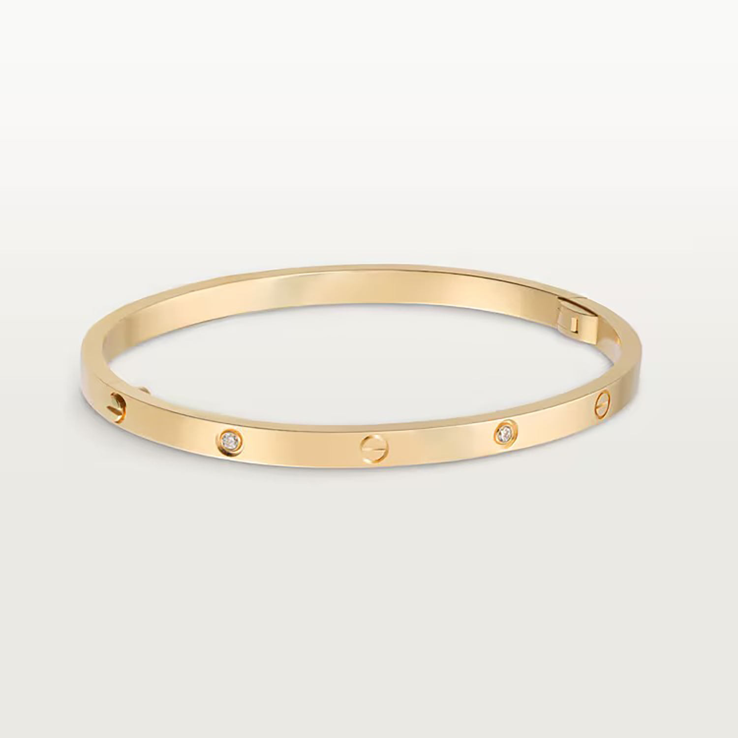 LOVE BRACELET SMALL MODEL, 6 DIAMONDS, YELLOW GOLD