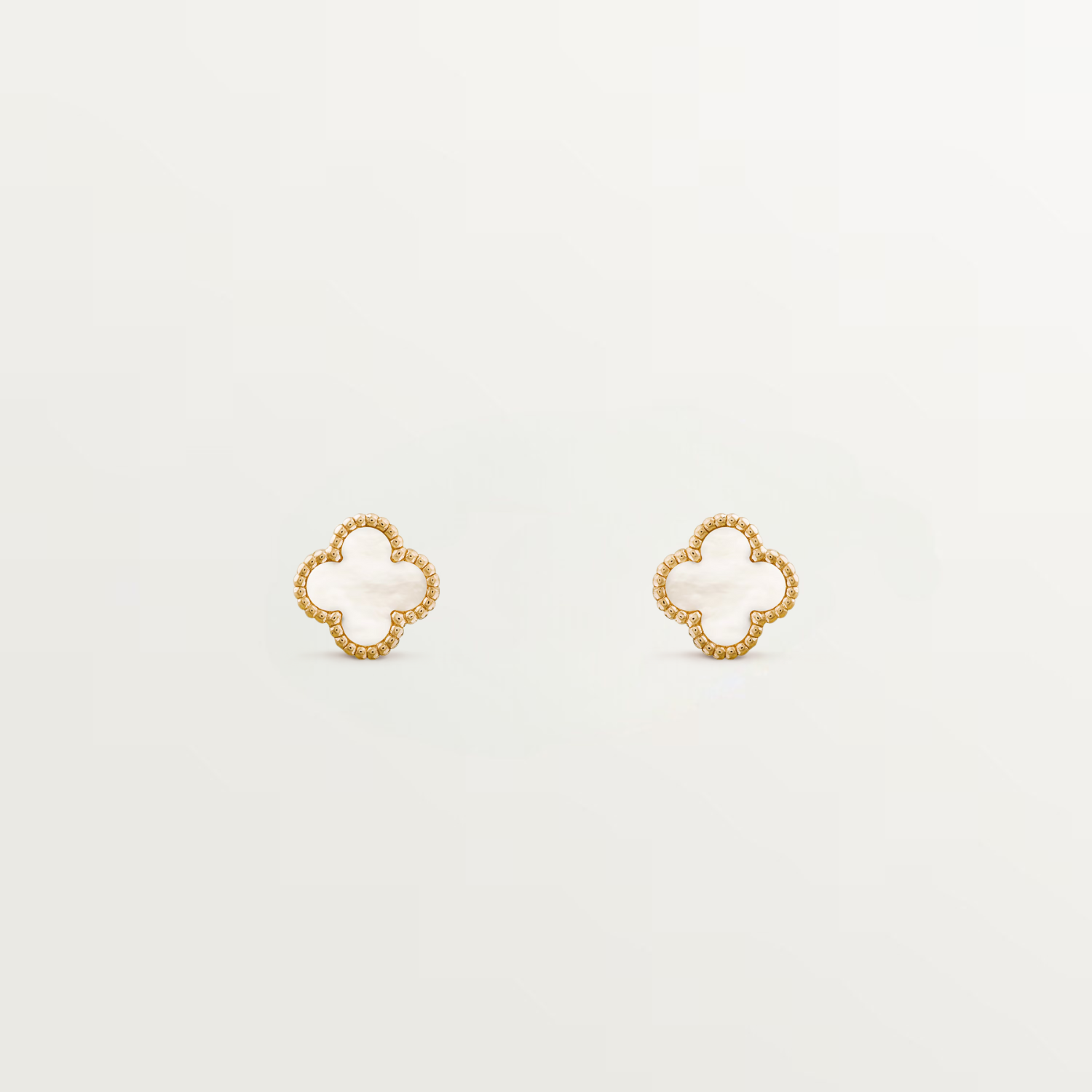 SWEET EARSTUDS, MOTHER-OF-PEARL, YELLOW GOLD