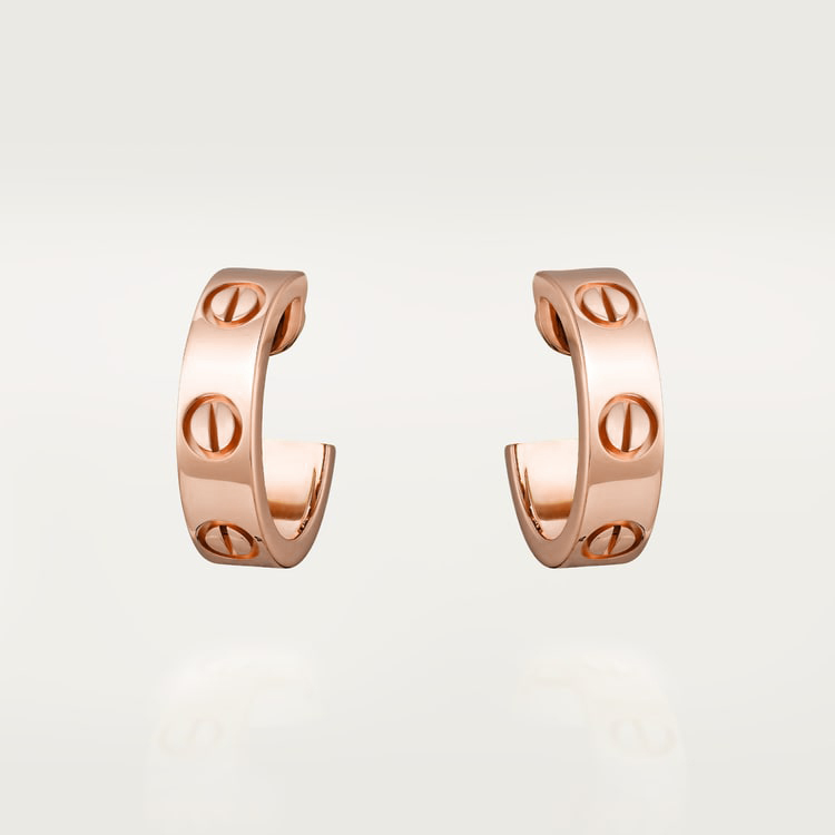 LOVE EARRINGS, ROSE GOLD