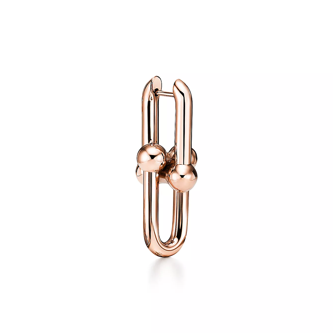 HARDWEAR LARGE LINK EARRINGS, ROSE GOLD