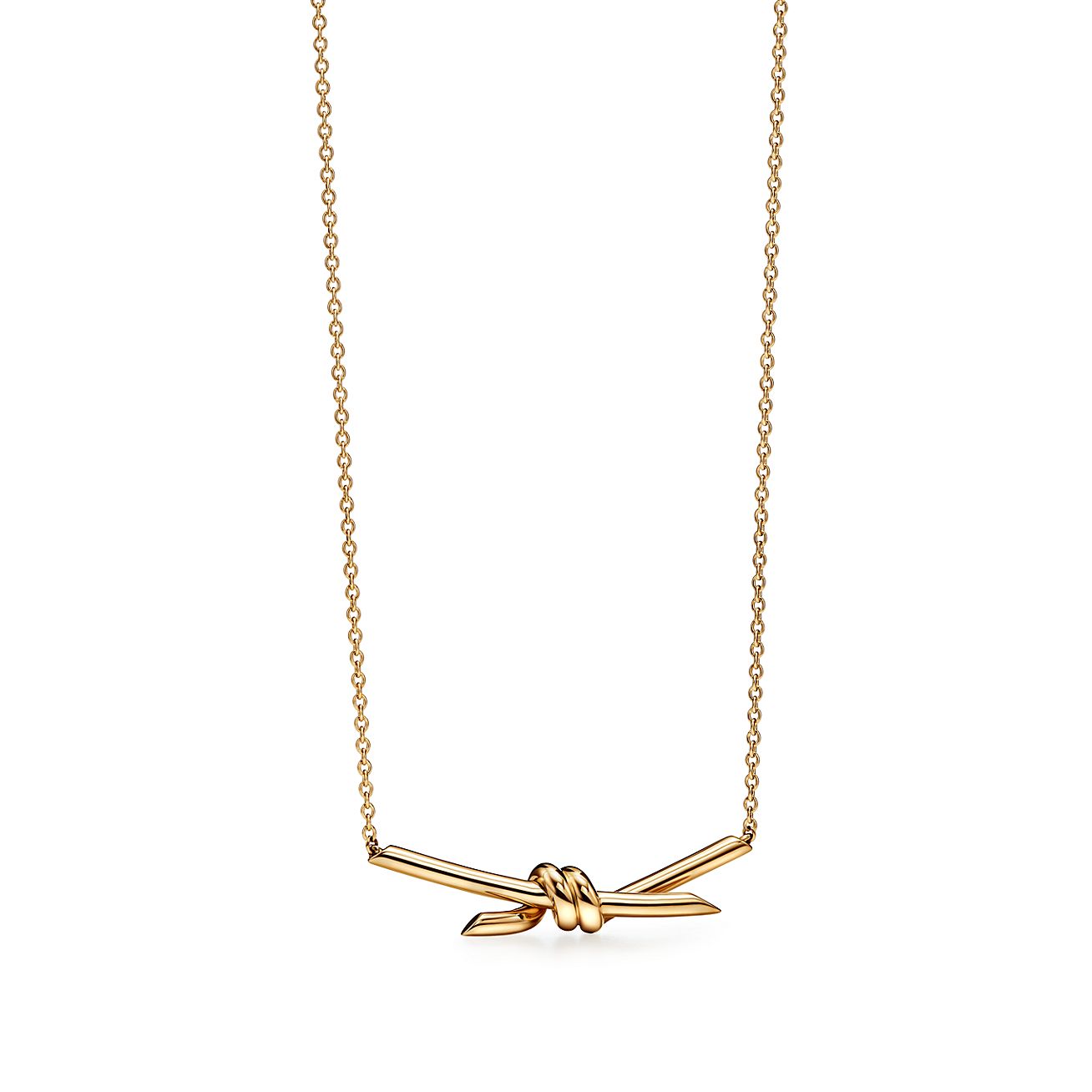 KNOT PENDANT, YELLOW GOLD