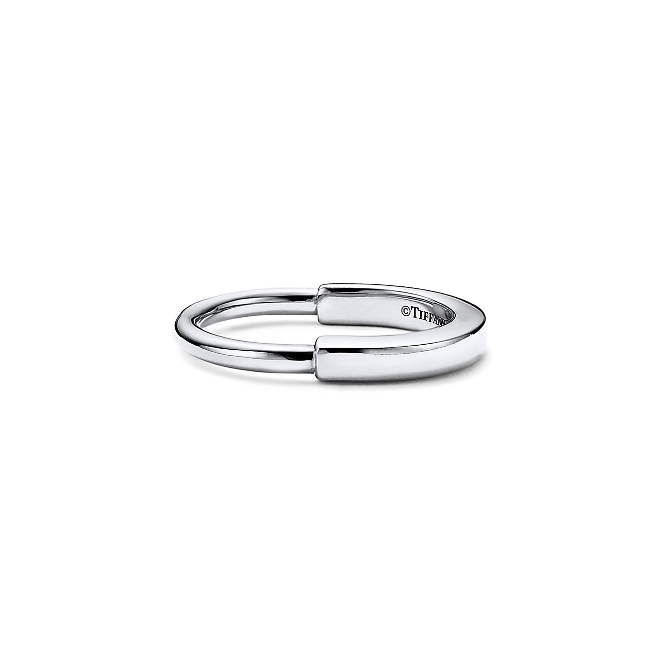 LOCK RING, WHITE GOLD